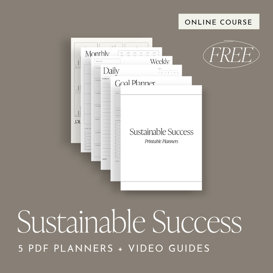 Sustainable Success Downloadable Planners - FREE